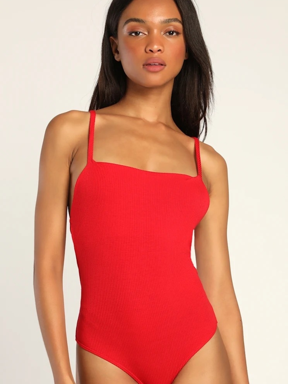 Lulu's Red Ribbed One-Piece - Picture 3 of 8